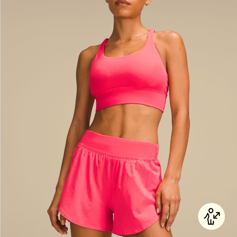 Lululemon Energy longline bra size 8 pale raspberry (B-D cups) - gently used